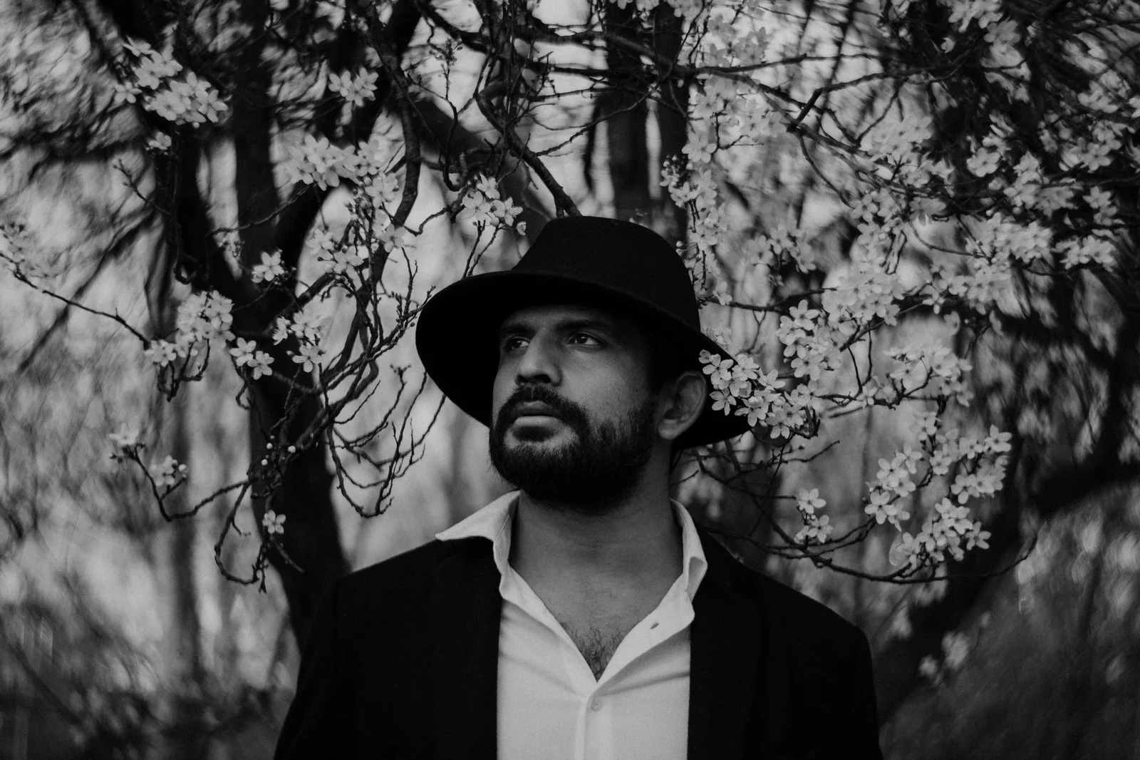 Retrato en blanco y negro de Darzini